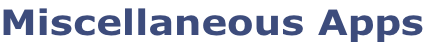 Miscellaneous Apps